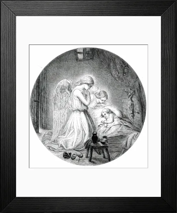 Framed Print : The Angels Whisper - painted by J. J. Jenkins, 1850. Creators: Horace Harral, K. Johnson Framed Print : The Angels Whisper - painted by J. J. Jenkins, 1850. Creators: Horace Harral, K. Johnson