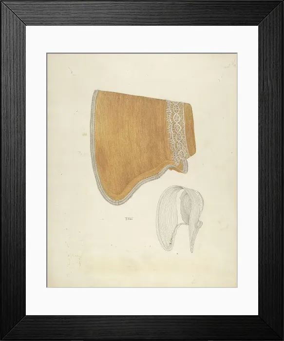 Framed Print : Poke Bonnet, c. 1937. Creator: Arelia Arbo Framed Print : Poke Bonnet, c. 1937. Creator: Arelia Arbo