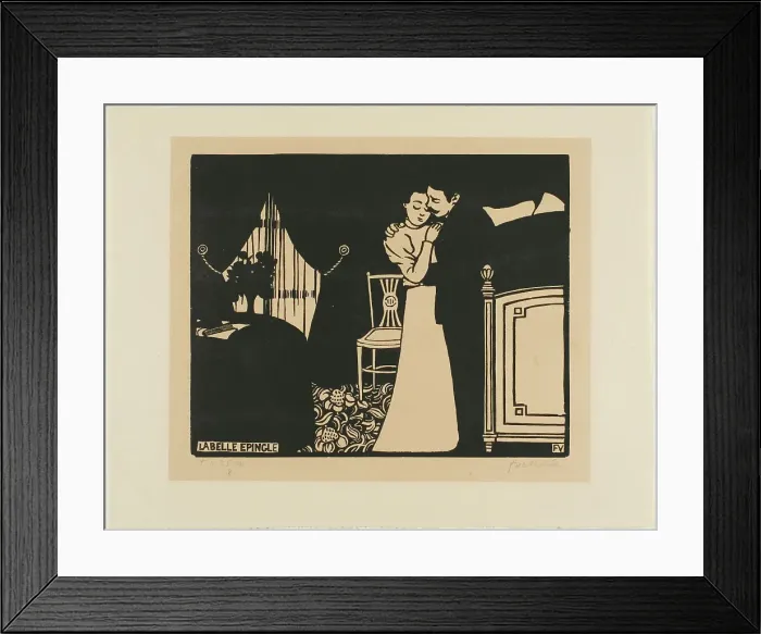 Framed Print : The Fine Pin, plate three from Intimacies, 1898. Creator: Félix Vallotton Framed Print : The Fine Pin, plate three from Intimacies, 1898. Creator: Félix Vallotton