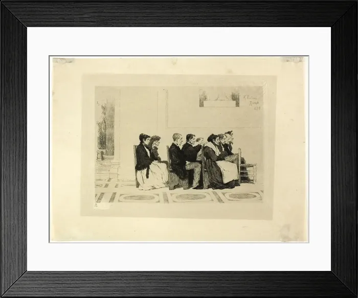 Framed Print : Attending Mass, Rome, 1875. Creator: Antonio Piccinni Framed Print : Attending Mass, Rome, 1875. Creator: Antonio Piccinni