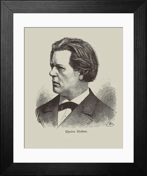Framed Print : Portrait of the organist and composer Theodor Kirchner (1823-1903). Creator: Anonymous Framed Print : Portrait of the organist and composer Theodor Kirchner (1823-1903). Creator: Anonymous
