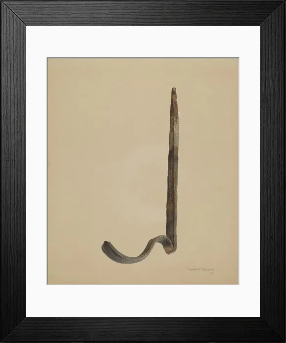 Framed Print : Rain Gutter Stirrup, 1939. Creator: Harold Ballerd Framed Print : Rain Gutter Stirrup, 1939. Creator: Harold Ballerd