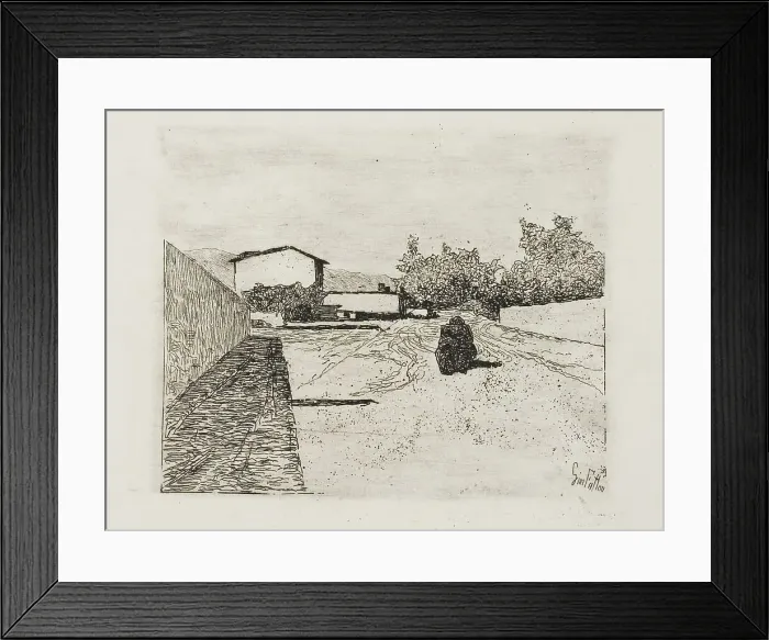 Framed Print : A Street, c.1888. Creator: Giovanni Fattori Framed Print : A Street, c.1888. Creator: Giovanni Fattori