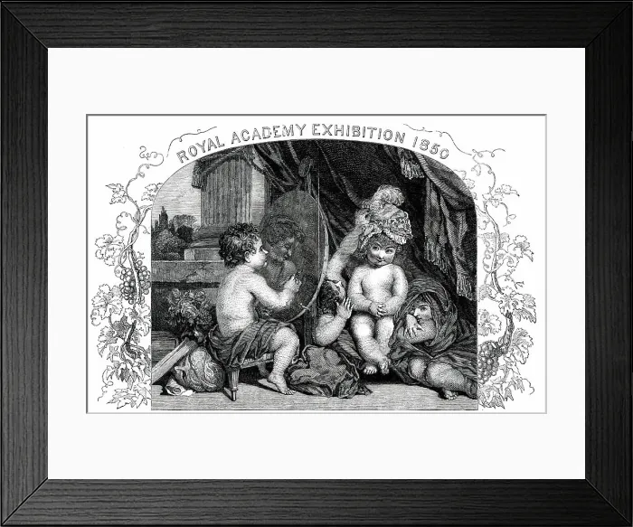 Framed Print : Royal Academy Exhibition - The Infant Academy, Sir Joshua Reynolds, 1850. Creator: Unknown. Royal Academy Exhibition - The Infant Academy, Sir Joshua Reynolds, 1850. Creator: Unknown Framed Print : Royal Academy Exhibition - The Infant Academy, Sir Joshua Reynolds, 1850. Creator: Unknown. Royal Academy Exhibition - The Infant Academy, Sir Joshua Reynolds, 1850. Creator: Unknown