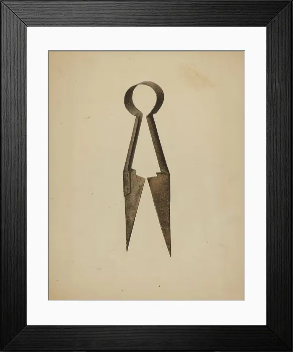 Framed Print : Trimming Shears, 1935 / 1942. Creator: Harold Ballerd Framed Print : Trimming Shears, 1935 / 1942. Creator: Harold Ballerd