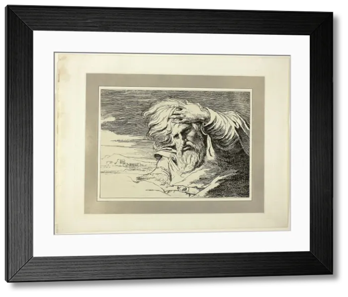 Framed Print : Eastern Patriarch, from the first issue of Specimens of Polyautography, 1803. Creator: James Barry Framed Print : Eastern Patriarch, from the first issue of Specimens of Polyautography, 1803. Creator: James Barry