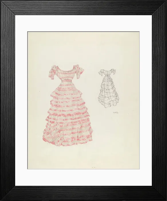 Framed Print : Dress, c. 1937. Creator: Arelia Arbo Framed Print : Dress, c. 1937. Creator: Arelia Arbo