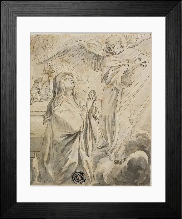 Framed Print : The Annunciation, n.d. Creator: Gerard de Lairesse Framed Print : The Annunciation, n.d. Creator: Gerard de Lairesse