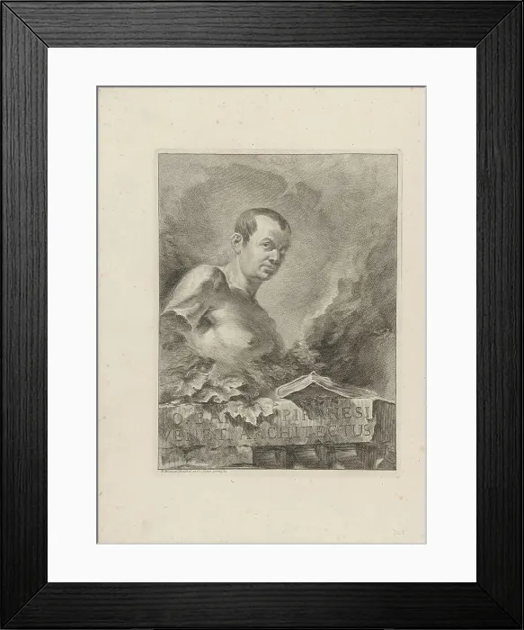 Framed Print : Portrait of Giovanni Battista Piranesi (1720-1778), 1756. Creator: Polanzani, Francesco (1700-after 1783) Framed Print : Portrait of Giovanni Battista Piranesi (1720-1778), 1756. Creator: Polanzani, Francesco (1700-after 1783)