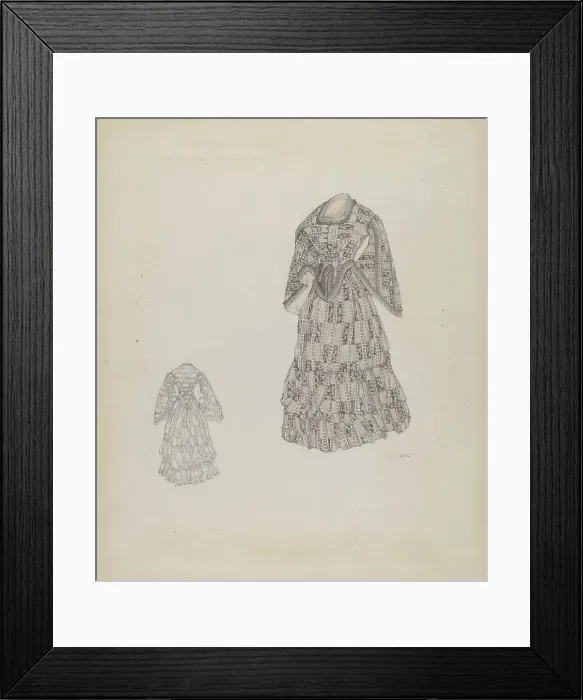 Framed Print : Dress, c. 1937. Creator: Arelia Arbo Framed Print : Dress, c. 1937. Creator: Arelia Arbo