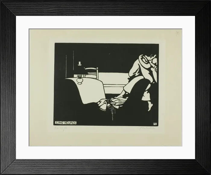 Framed Print : Five O'Clock, plate seven from Intimacies, 1898. Creator: Félix Vallotton Framed Print : Five O'Clock, plate seven from Intimacies, 1898. Creator: Félix Vallotton