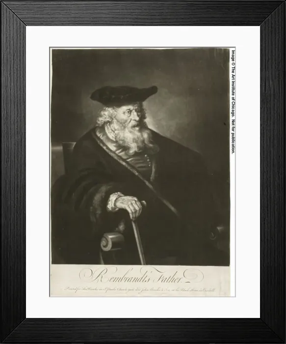 Framed Print : Rembrandt's Father, n.d. Creator: James McArdell Framed Print : Rembrandt's Father, n.d. Creator: James McArdell