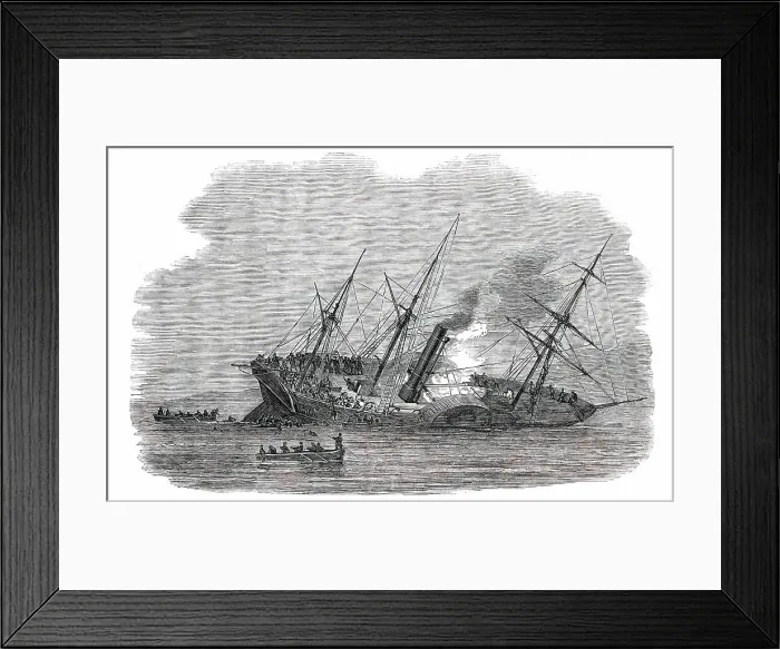 Framed Print : The Orion Sinking, 1850. Creator: Unknown. The Orion Sinking, 1850. Creator: Unknown Framed Print : The Orion Sinking, 1850. Creator: Unknown. The Orion Sinking, 1850. Creator: Unknown