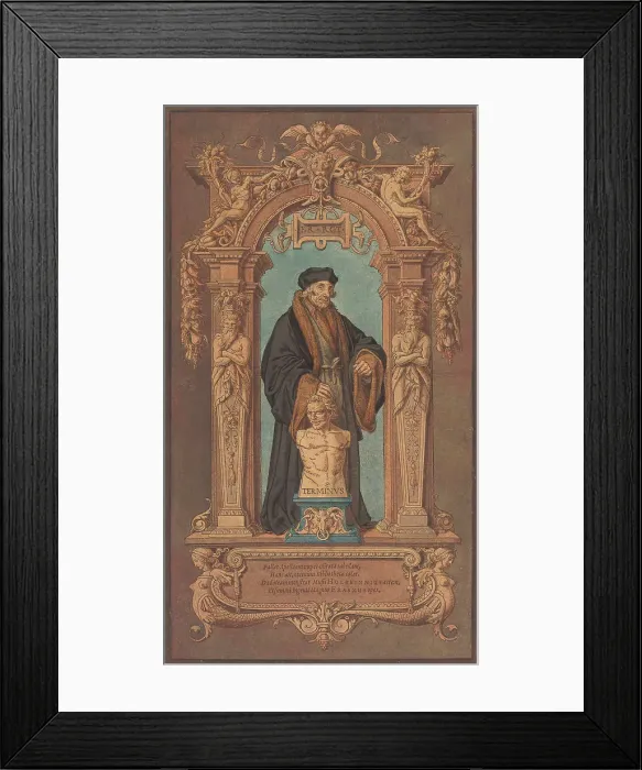 Framed Print : Portrait of Erasmus of Rotterdam (1467-1536) in his Cell, ca 1538. Creator: Holbein, Hans, the Younger (1497-1543) Framed Print : Portrait of Erasmus of Rotterdam (1467-1536) in his Cell, ca 1538. Creator: Holbein, Hans, the Younger (1497-1543)