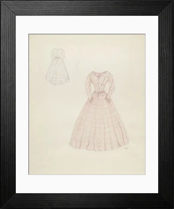 Framed Print : Dress, c. 1937. Creator: Arelia Arbo Framed Print : Dress, c. 1937. Creator: Arelia Arbo