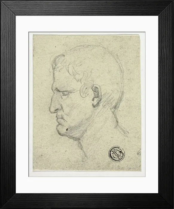 Framed Print : Head of Roman Emperor, n.d. Creator: William Mulready Framed Print : Head of Roman Emperor, n.d. Creator: William Mulready