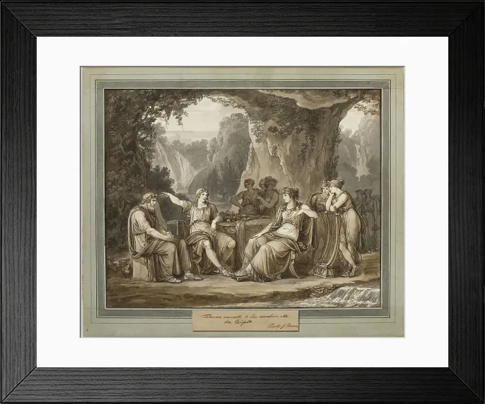 Framed Print : Telemachus Relates His Adventures to the Goddess Calypso, from The Adventures... 1808. Creator: Bartolomeo Pinelli Framed Print : Telemachus Relates His Adventures to the Goddess Calypso, from The Adventures... 1808. Creator: Bartolomeo Pinelli