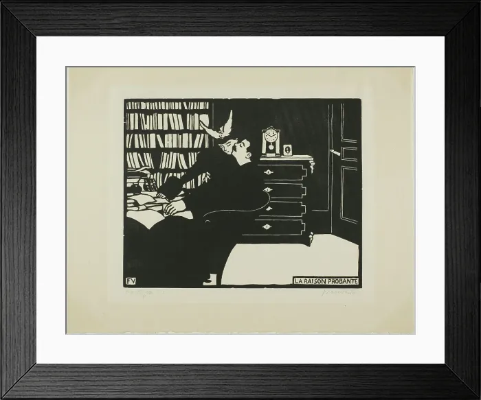 Framed Print : The Cogent Reason, plate four from Intimacies, 1898. Creator: Félix Vallotton Framed Print : The Cogent Reason, plate four from Intimacies, 1898. Creator: Félix Vallotton