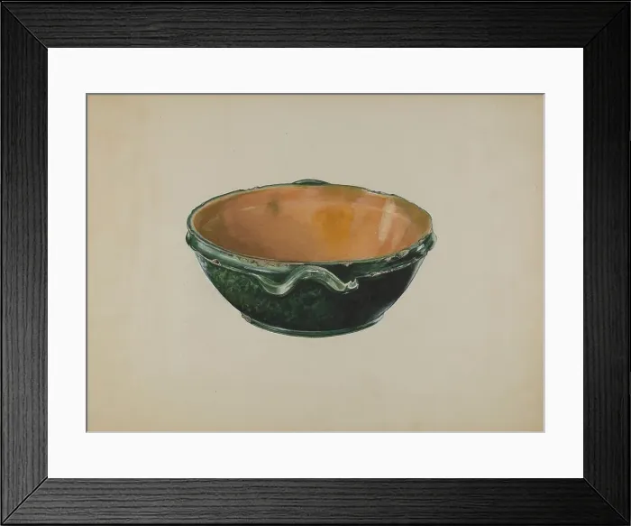 Framed Print : Economite Bowl or Cake Mold, c. 1937. Creator: Ralph Atkinson Framed Print : Economite Bowl or Cake Mold, c. 1937. Creator: Ralph Atkinson