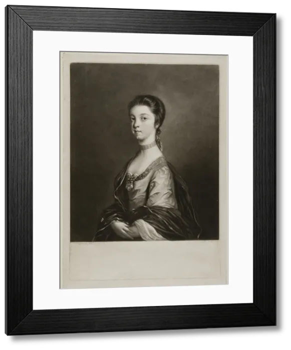 Framed Print : Lady Elizabeth Montagu, 1756. Creator: James McArdell Framed Print : Lady Elizabeth Montagu, 1756. Creator: James McArdell