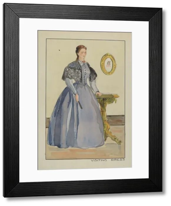 Framed Print : Dress, c. 1936. Creator: Arelia Arbo Framed Print : Dress, c. 1936. Creator: Arelia Arbo
