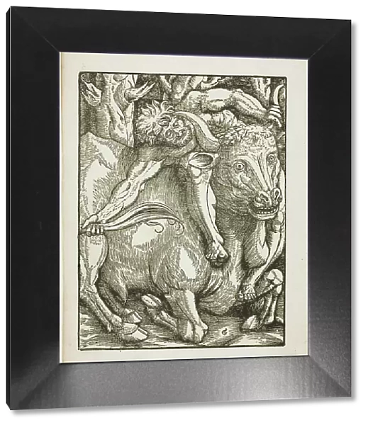 The Labors of Hercules: Hercules Capture of the Cretan Bull, c. 1528. Creator: Gabriel Salmon