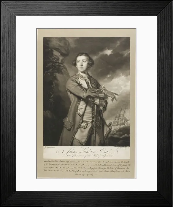 Framed Print : Portrait of John Lockhart, Esquire, c. 1770. Creator: James McArdell Framed Print : Portrait of John Lockhart, Esquire, c. 1770. Creator: James McArdell