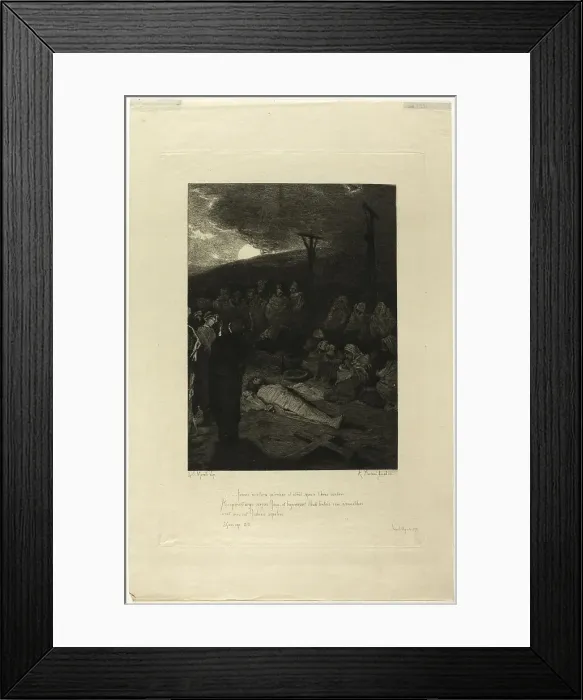 Framed Print : The Interment of Jesus, 1878. Creator: Antonio Piccinni Framed Print : The Interment of Jesus, 1878. Creator: Antonio Piccinni
