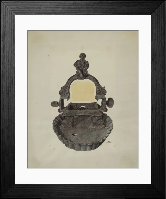 Framed Print : Foot Scraper, 1939. Creator: Ralph Atkinson Framed Print : Foot Scraper, 1939. Creator: Ralph Atkinson
