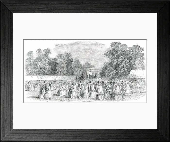 Framed Print : Horticultural Fete at Cheltenham - the Lawn, 1850. Creator: Unknown Framed Print : Horticultural Fete at Cheltenham - the Lawn, 1850. Creator: Unknown
