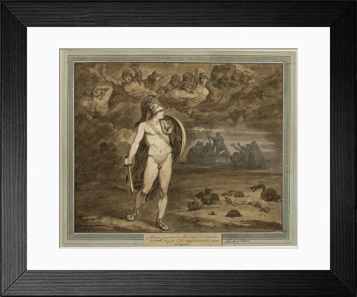 Framed Print : Telemachus, Believing that His Father, Ulysses, Is Dead, Searches for Him in the... 1808. Creator: Bartolomeo Pinelli Framed Print : Telemachus, Believing that His Father, Ulysses, Is Dead, Searches for Him in the... 1808. Creator: Bartolomeo Pinelli