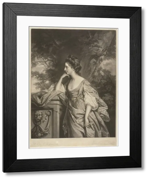 Framed Print : Frances, Lady Bridges, 1768. Creator: James Watson Framed Print : Frances, Lady Bridges, 1768. Creator: James Watson
