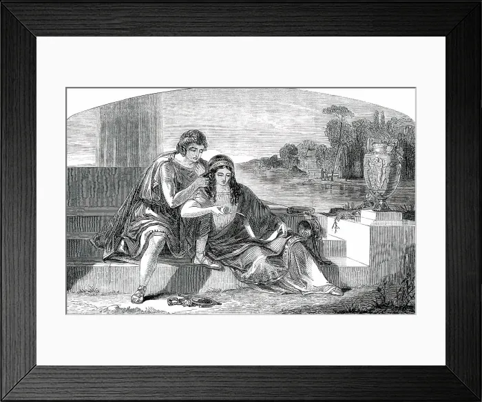 Framed Print : Scene from Moore's Epicurean''... 1850. Creator: Unknown. Scene from Moore's Epicurean''... 1850. Creator: Unknown Framed Print : Scene from Moore's Epicurean''... 1850. Creator: Unknown. Scene from Moore's Epicurean''... 1850. Creator: Unknown