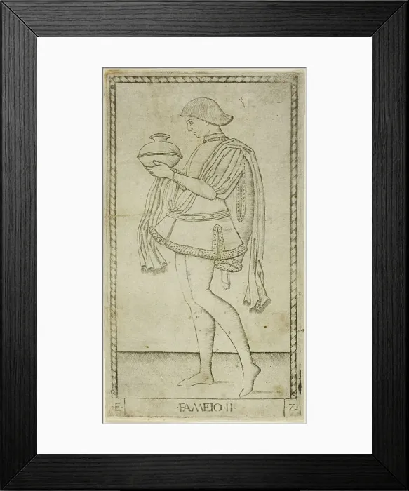 Framed Print : The Servant, plate two from The Ranks and Conditions of Men, c.1465. Creator: Unknown Framed Print : The Servant, plate two from The Ranks and Conditions of Men, c.1465. Creator: Unknown