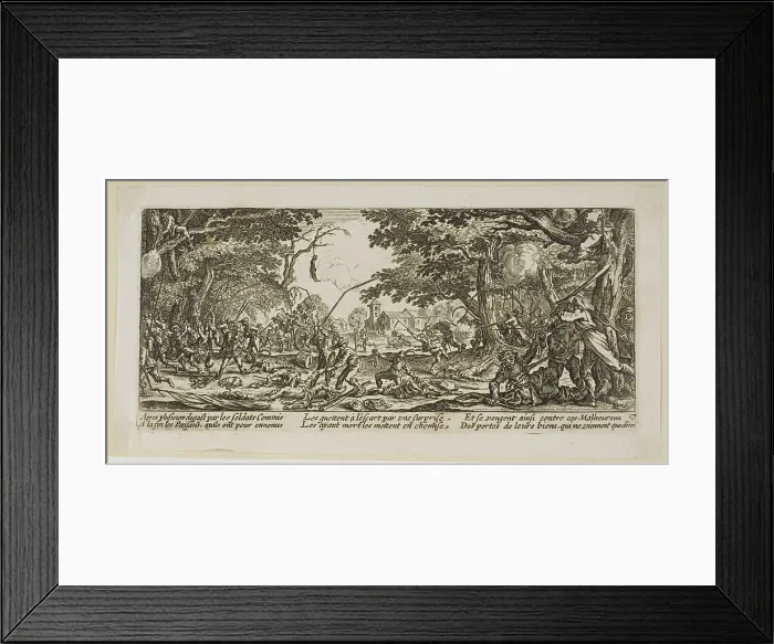 Framed Print : The Peasants Avenge Themselves, plate seventeen from The Large Miseries of War, n.d. Creator: Gerard van Schagen Framed Print : The Peasants Avenge Themselves, plate seventeen from The Large Miseries of War, n.d. Creator: Gerard van Schagen