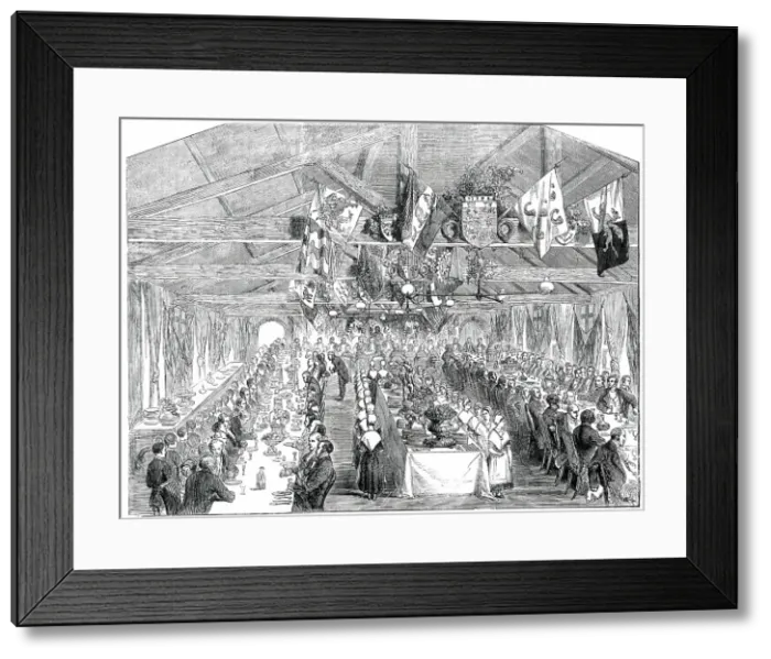 Framed Print : Jubilee Dinner of the Clerkenwell Parochial Charity Schools, 1850. Creator: Smyth Framed Print : Jubilee Dinner of the Clerkenwell Parochial Charity Schools, 1850. Creator: Smyth
