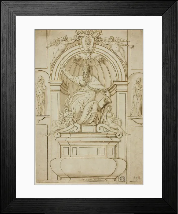 Framed Print : Tomb of Pope Gregory XIV in Saint Peter's, n.d. Creator: Unknown Framed Print : Tomb of Pope Gregory XIV in Saint Peter's, n.d. Creator: Unknown