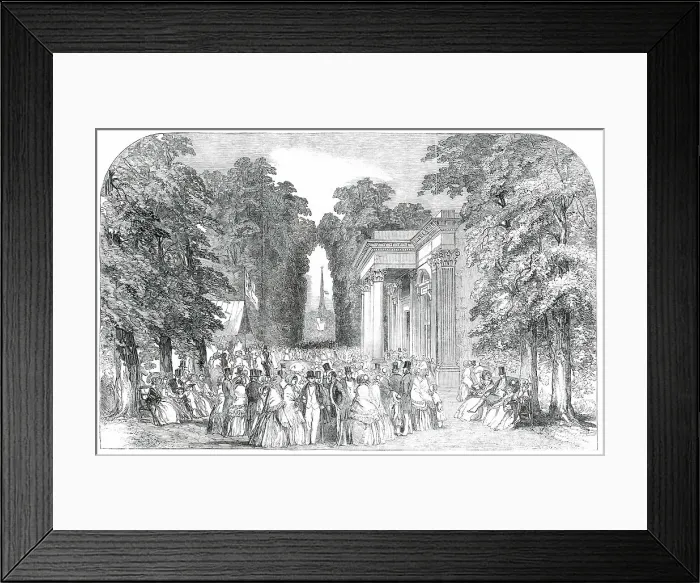 Framed Print : Horticultural Fete at Cheltenham - the Well Walk and Pump Room, 1850. Creator: Unknown Framed Print : Horticultural Fete at Cheltenham - the Well Walk and Pump Room, 1850. Creator: Unknown