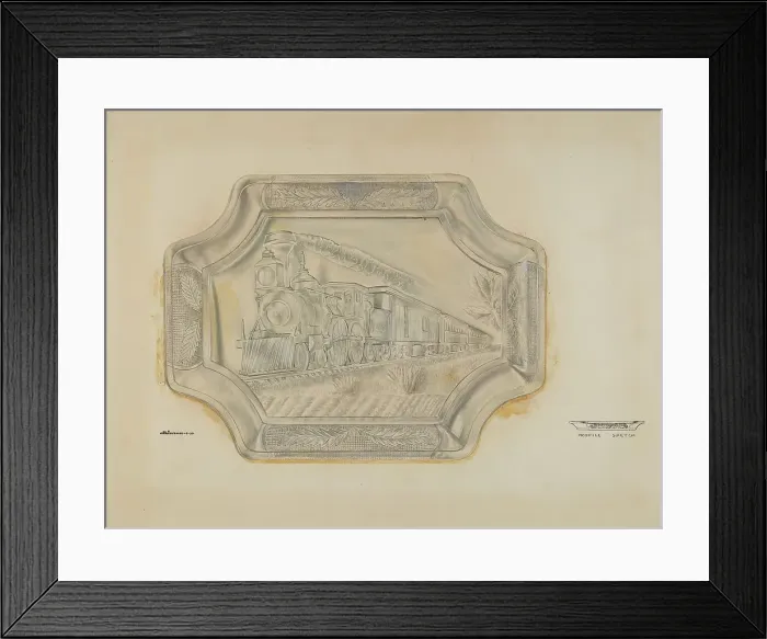 Framed Print : Railroad Platter, 1939. Creator: Ralph Atkinson Framed Print : Railroad Platter, 1939. Creator: Ralph Atkinson
