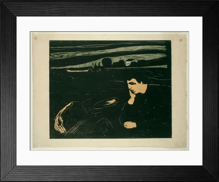 Framed Print : Melancholy III, 1902. Creator: Edvard Munch Framed Print : Melancholy III, 1902. Creator: Edvard Munch