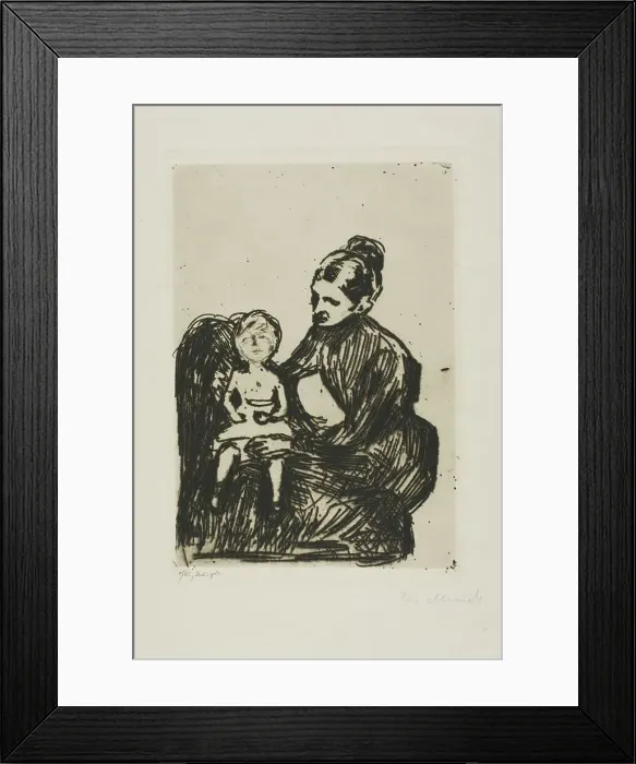Framed Print : Nurse with a Boy / The Mother and the Crying Child, 1902. Creator: Edvard Munch Framed Print : Nurse with a Boy / The Mother and the Crying Child, 1902. Creator: Edvard Munch