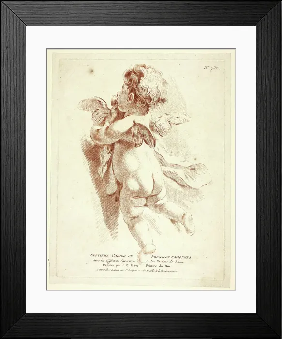Framed Print : Flying Cupid Kissing a Dove, n.d. Creator: Gilles-Antoine Demarteau Framed Print : Flying Cupid Kissing a Dove, n.d. Creator: Gilles-Antoine Demarteau