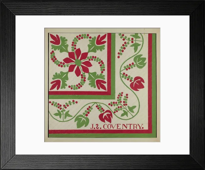 Framed Print : Quilt, c. 1936. Creator: Ralph Atkinson Framed Print : Quilt, c. 1936. Creator: Ralph Atkinson