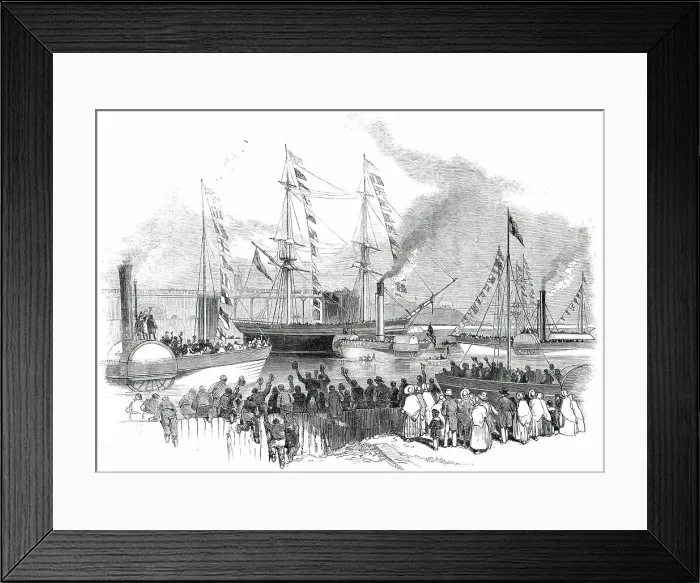 Framed Print : The First Shipment of Coals in the New Sunderland Docks, 1850. Creator: Unknown Framed Print : The First Shipment of Coals in the New Sunderland Docks, 1850. Creator: Unknown