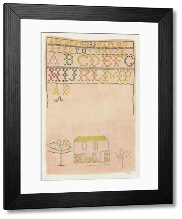 Framed Print : Sampler, c. 1937. Creator: Arelia Arbo Framed Print : Sampler, c. 1937. Creator: Arelia Arbo