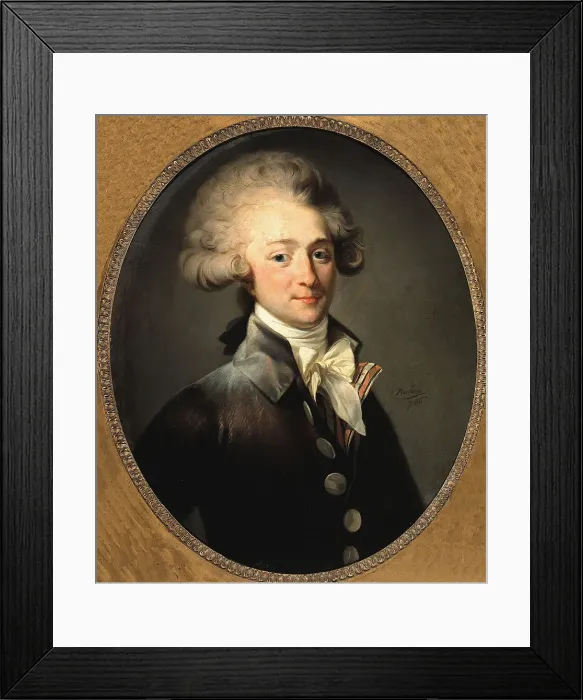 Framed Print : Portrait of Pierre-François-Jean du Cluzel, marquis de Montpipeau (1734-1783), 1786. Creator: Danloux, Henri-Pierre (1753-1809) Framed Print : Portrait of Pierre-François-Jean du Cluzel, marquis de Montpipeau (1734-1783), 1786. Creator: Danloux, Henri-Pierre (1753-1809)