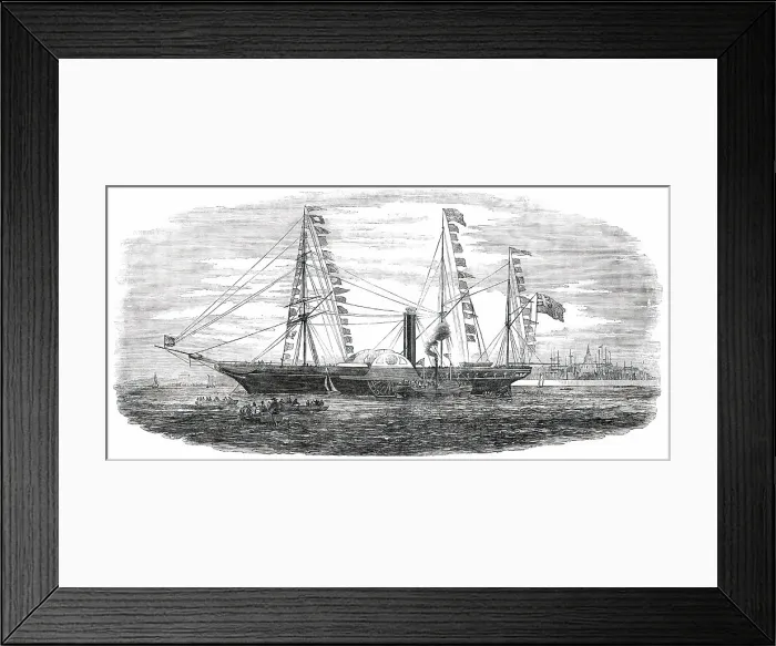 Framed Print : The Viceroy, at Anchor in the Roads at Galway Bay, 1850. Creator: Unknown. The Viceroy, at Anchor in the Roads at Galway Bay, 1850. Creator: Unknown Framed Print : The Viceroy, at Anchor in the Roads at Galway Bay, 1850. Creator: Unknown. The Viceroy, at Anchor in the Roads at Galway Bay, 1850. Creator: Unknown