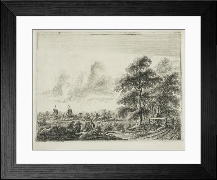 Framed Print : Landscape with Little Bridge, n.d. Creator: Gillis Neyts Framed Print : Landscape with Little Bridge, n.d. Creator: Gillis Neyts