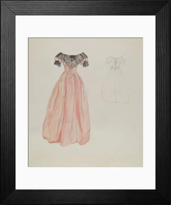 Framed Print : Dress, c. 1937. Creator: Arelia Arbo Framed Print : Dress, c. 1937. Creator: Arelia Arbo