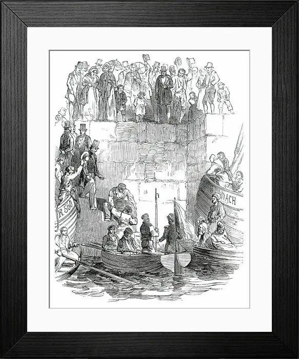 Framed Print : Putting the Mail on Board the Viceroy, 1850. Creator: Unknown. Putting the Mail on Board the Viceroy, 1850. Creator: Unknown Framed Print : Putting the Mail on Board the Viceroy, 1850. Creator: Unknown. Putting the Mail on Board the Viceroy, 1850. Creator: Unknown